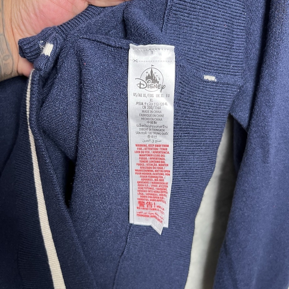 Disney Pluto Pup Cardigan Sweater Men's XL Our Universe 95th Anniversary Blue - Picture 8 of 8